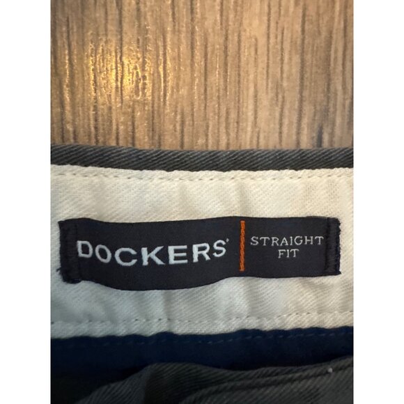 Dockers Mens Straight Fit Faded Gray Casual Chino Pants 36W X 32L Cotton Blend - Picture 5 of 12